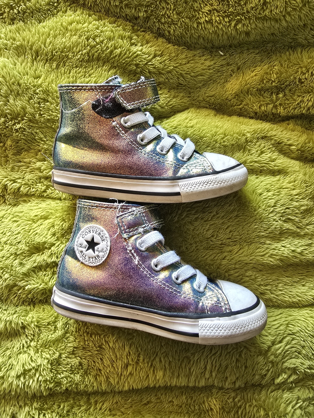 Converse Kids Iridescent Rainbow High Top Sneakers